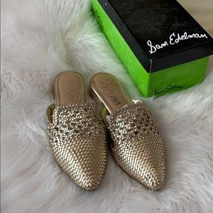 Sam Edelman Clara gold mules